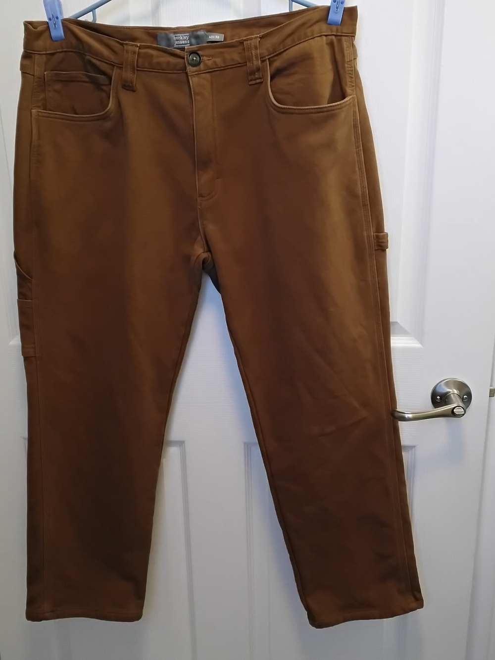 Berkley Jensen Men's Fleece Lined Carpenter Work Pants Size 40/30